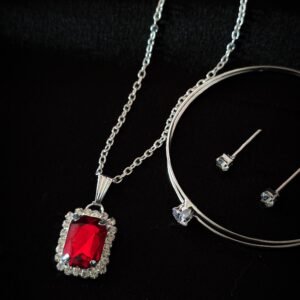 Korean Pendant Set Red