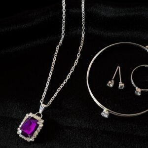 Korean Pendant Set Purple