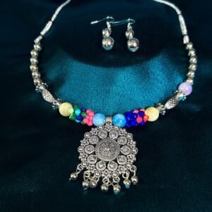 New Trending Oxidised Silver Necklace Antique