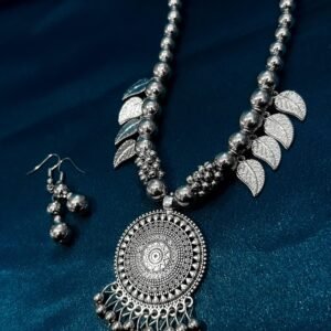 New Trending Oxidised Silver Necklace Antique For Women