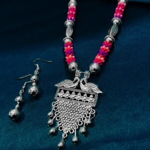 New Trending Oxidised Necklace Peacock Double