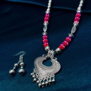New Trending Oxidised Long Necklace Beautiful Color